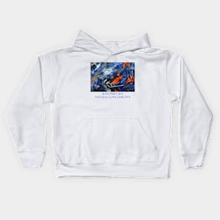 Rayonist Sea by Natalia Goncharova Kids Hoodie